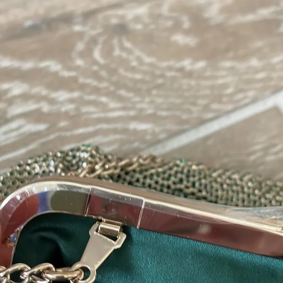 Zara gold & green shimmery chainmail bag - Picture 11 of 12